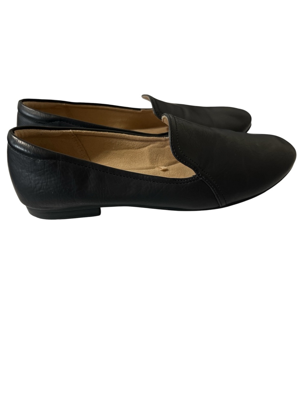 SOUL Naturalizer Black Leather Slip-On Loafers - Picture 4 of 9
